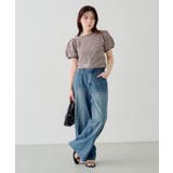 【Kastane】ボーダーパフ半袖ニット | PAL GROUP OUTLET | 詳細画像15