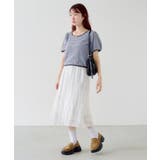 【Kastane】ボーダーパフ半袖ニット | PAL GROUP OUTLET | 詳細画像23