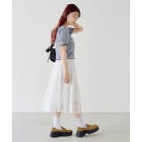 【Kastane】ボーダーパフ半袖ニット | PAL GROUP OUTLET | 詳細画像24