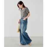 【Kastane】ボーダーパフ半袖ニット | PAL GROUP OUTLET | 詳細画像7