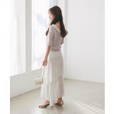 【La boutique BonBon】ペーパーヤーンフリルVネックKN | PAL GROUP OUTLET | 詳細画像14 