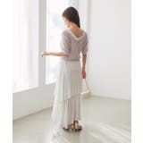 【La boutique BonBon】ペーパーヤーンフリルVネックKN | PAL GROUP OUTLET | 詳細画像15 