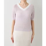 【La boutique BonBon】ペーパーヤーンフリルVネックKN | PAL GROUP OUTLET | 詳細画像22 