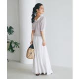 【La boutique BonBon】ペーパーヤーンフリルVネックKN | PAL GROUP OUTLET | 詳細画像7 