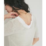 【La boutique BonBon】ペーパーヤーンフリルVネックKN | PAL GROUP OUTLET | 詳細画像43 