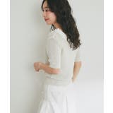 【La boutique BonBon】ペーパーヤーンフリルVネックKN | PAL GROUP OUTLET | 詳細画像46 