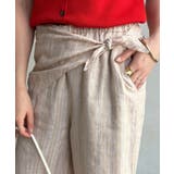 【DouDou】リネン混ストライプストール付パンツ | PAL GROUP OUTLET | 詳細画像10