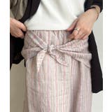 【DouDou】リネン混ストライプストール付パンツ | PAL GROUP OUTLET | 詳細画像34