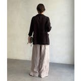 【DouDou】リネン混ストライプストール付パンツ | PAL GROUP OUTLET | 詳細画像29