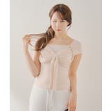 【Chico】フレンチスリーブボレロ風リボントップス | PAL GROUP OUTLET | 詳細画像16 