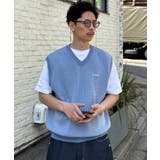 SAX | 【Ciaopanic】バーズアイサマーニットVネックベスト | PAL GROUP OUTLET