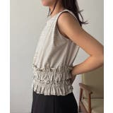 【CAPRICIEUX LE'MAGE】ボーダー裾ギャザーT | PAL GROUP OUTLET | 詳細画像12