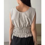 【CAPRICIEUX LE'MAGE】ボーダー裾ギャザーT | PAL GROUP OUTLET | 詳細画像13