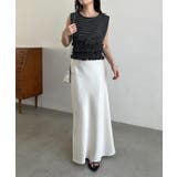 【CAPRICIEUX LE'MAGE】ボーダー裾ギャザーT | PAL GROUP OUTLET | 詳細画像2