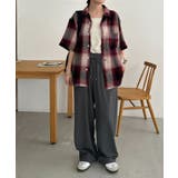 【Discoat】楊柳チェックオーバー半袖シャツ | PAL GROUP OUTLET | 詳細画像7