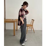 【Discoat】楊柳チェックオーバー半袖シャツ | PAL GROUP OUTLET | 詳細画像8