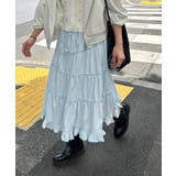 【Discoat】【umm】ランダムフリルミドルスカート | PAL GROUP OUTLET | 詳細画像7
