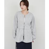 GRY | 【SHENERY】ポンチペプラムトップス | PAL GROUP OUTLET