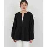 BLK | 【SHENERY】ポンチペプラムトップス | PAL GROUP OUTLET