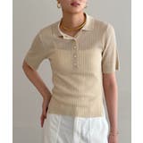 IVY | 【Loungedress】シアーリブポロKN | PAL GROUP OUTLET