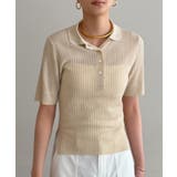 【Loungedress】シアーリブポロKN | PAL GROUP OUTLET | 詳細画像5 