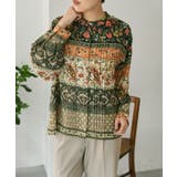 BK | 【ear PAPILLONNER】柄ピンタックブラウス【SUM1 STYLE】 | PAL GROUP OUTLET