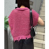 【Ciaopanic】ペーパーヤーンダメージニットポロベスト | PAL GROUP OUTLET | 詳細画像5