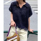 【Ciaopanic】ペーパーヤーンダメージニットポロベスト | PAL GROUP OUTLET | 詳細画像11
