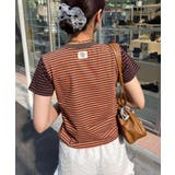 BROWN | 【Ciaopanic】クレイジーパターンコンパクトボーダーTee | PAL GROUP OUTLET