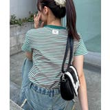 GREEN | 【Ciaopanic】クレイジーパターンコンパクトボーダーTee | PAL GROUP OUTLET