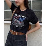 BLACK | 【Ciaopanic】モーターロゴフリルリンガーTee | PAL GROUP OUTLET