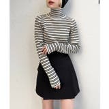 【w closet】ボーダータートルニット | PAL GROUP OUTLET | 詳細画像2
