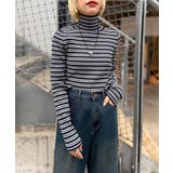 【w closet】ボーダータートルニット | PAL GROUP OUTLET | 詳細画像9