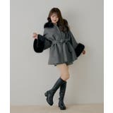 【Chico】ファー衿ケープコート | PAL GROUP OUTLET | 詳細画像12