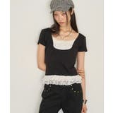 BLK | 【WHO'S WHO gallery】レースドッキングトップス | PAL GROUP OUTLET