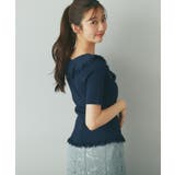 【La boutique BonBon】襟レーストリミング金ボタンニット | PAL GROUP OUTLET | 詳細画像10