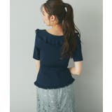 【La boutique BonBon】襟レーストリミング金ボタンニット | PAL GROUP OUTLET | 詳細画像11