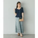 【La boutique BonBon】襟レーストリミング金ボタンニット | PAL GROUP OUTLET | 詳細画像13