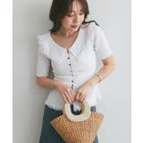 WH | 【La boutique BonBon】襟レーストリミング金ボタンニット | PAL GROUP OUTLET
