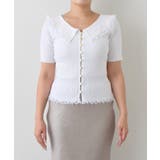 【La boutique BonBon】襟レーストリミング金ボタンニット | PAL GROUP OUTLET | 詳細画像40