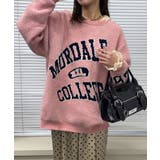 PINK | 【Ciaopanic】モールカーブカレッジニット | PAL GROUP OUTLET