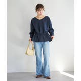 【Kastane】B Vネックペプラムスウェット | PAL GROUP OUTLET | 詳細画像17 