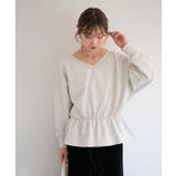 【Kastane】B Vネックペプラムスウェット | PAL GROUP OUTLET | 詳細画像1 