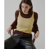 BRN/YEL | 【Kastane】SOFT SHEER CREW | PAL GROUP OUTLET