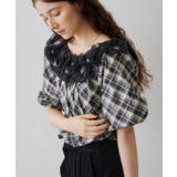 チェック | 【Kastane】ローズフリルブラウス | PAL GROUP OUTLET