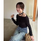 BLACK | 【CAPRICIEUX LE'MAGE】ドットドレープロンT | PAL GROUP OUTLET
