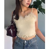 【Ciaopanic】ファーデザインニットキャミソール | PAL GROUP OUTLET | 詳細画像4