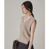 【Omekashi】レースドッキングニットベスト | PAL GROUP OUTLET | 詳細画像4