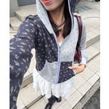 NAVY | 【Ciaopanic】パッチワークフラワージップパーカー | PAL GROUP OUTLET