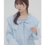 【Discoat】【umm】フリルビックカラーボウタイブラウス | PAL GROUP OUTLET | 詳細画像1